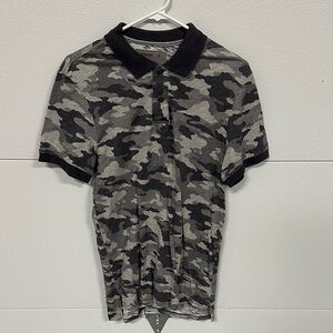 Express Gray Camo Polo Shirt
